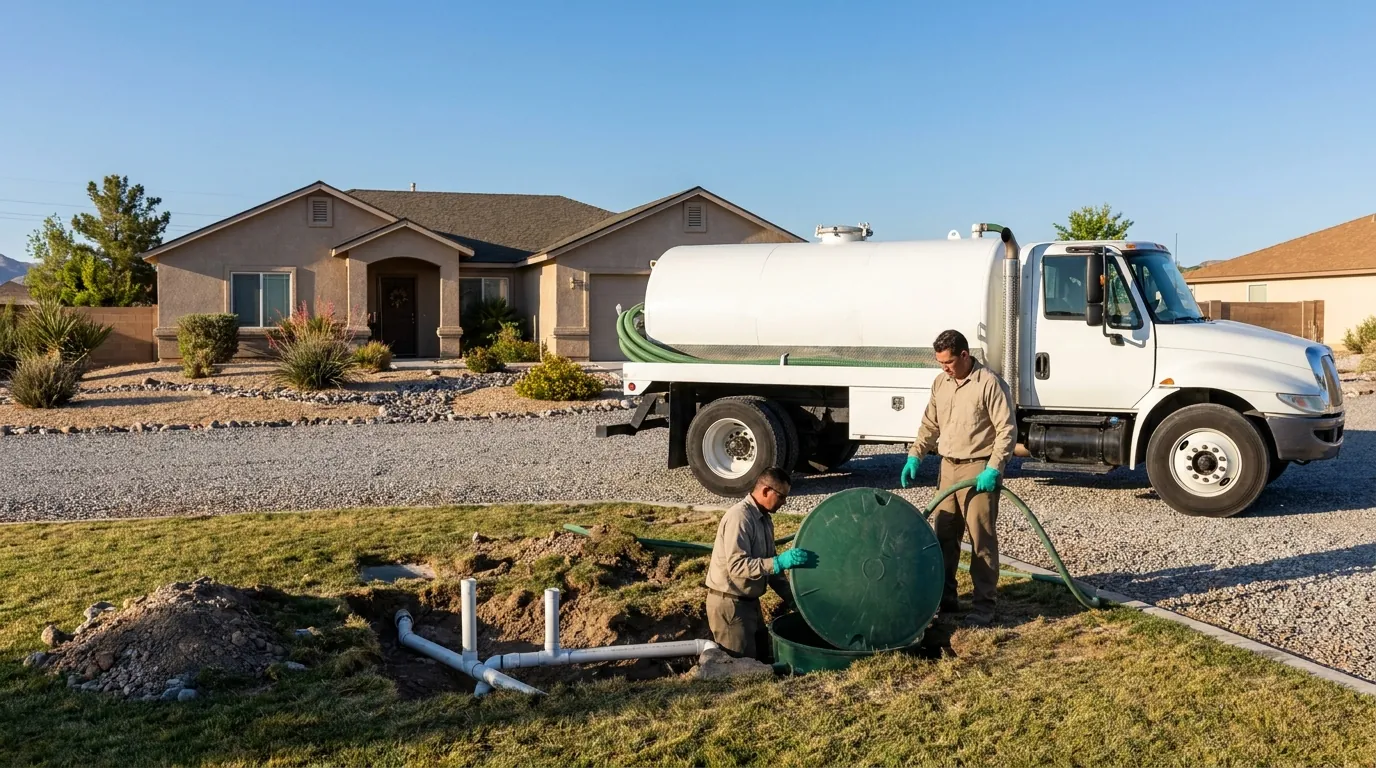 Drain field service at a Winchester, NV home