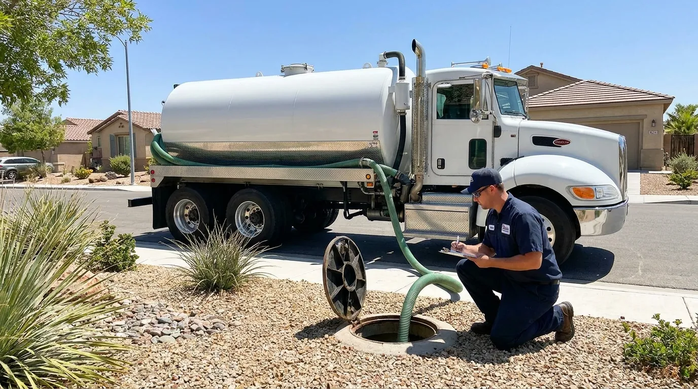 Septic system inspection at a Winchester, NV property